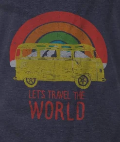 New Nayked Apparel Men'S Ridiculously Soft Midweight Graphic Tee | Let'S Travel The World