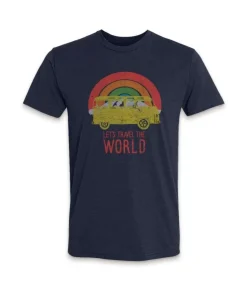 New Nayked Apparel Men'S Ridiculously Soft Midweight Graphic Tee | Let'S Travel The World