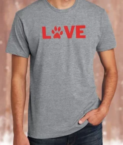 Discount Nayked Apparel Men'S Ridiculously Soft Midweight Valentine'S Day Graphic T-Shirt | Love My Pet