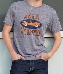 Outlet Nayked Apparel Men'S Ridiculously Soft Midweight Graphic Tee | Road Trippin