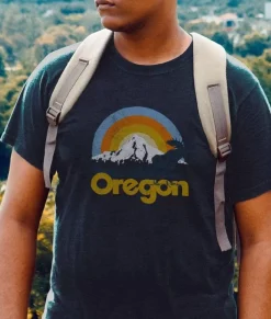 Discount Nayked Apparel Men'S Ridiculously Soft Midweight Graphic Tee | Oregon