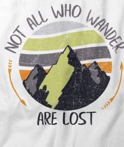 Discount Nayked Apparel Men'S Ridiculously Soft Midweight Graphic Tee | Not All Who Wander Are Lost
