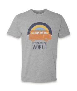 Discount Nayked Apparel Men'S Ridiculously Soft Midweight Graphic Tee | Let'S Travel The World