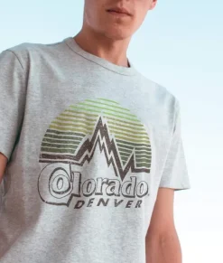 Clearance Nayked Apparel Men'S Ridiculously Soft Midweight Graphic Tee | Denver Colorado
