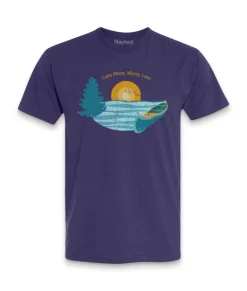 Online Nayked Apparel Men'S Ridiculously Soft Midweight Graphic Tee | Lake More Worry Less