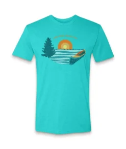 Online Nayked Apparel Men'S Ridiculously Soft Midweight Graphic Tee | Lake More Worry Less