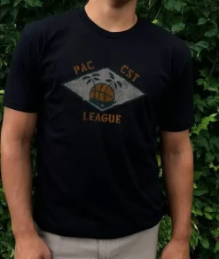 Clearance Nayked Apparel Men'S Ridiculously Soft Midweight Graphic Tee | Pacific Coast League