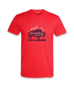 Outlet Nayked Apparel Men'S Ridiculously Soft Midweight Graphic Tee | Grand Teton National Park