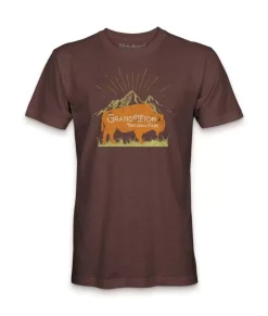 Outlet Nayked Apparel Men'S Ridiculously Soft Midweight Graphic Tee | Grand Teton National Park