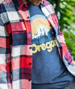 Best Nayked Apparel Men'S Ridiculously Soft Midweight Graphic Tee | Oregon