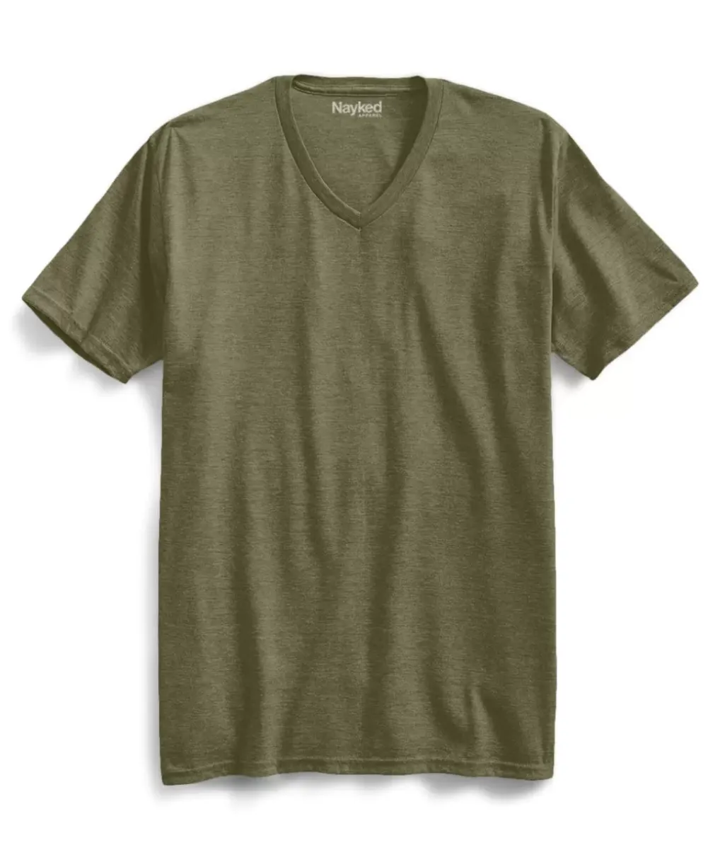 Online Nayked Apparel Men'S Ridiculously Soft Recycled Lightweight V-Neck T-Shirt