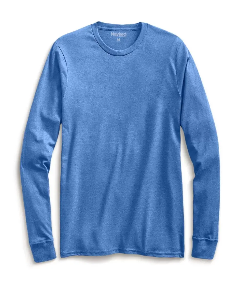 New Nayked Apparel Men'S Ridiculously Soft Recycled Lightweight Long Sleeve T-Shirt