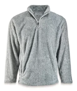 New Nayked Apparel Men'S Ridiculously Soft Shag Sherpa Quarter-Zip Pullover