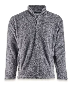 Fashion Nayked Apparel Men'S Ridiculously Soft Shag Sherpa Quarter-Zip Pullover