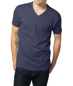 Discount Nayked Apparel Men'S Ridiculously Soft Short Sleeve V-Neck 100% Cotton Shirt | Discontinued Colors
