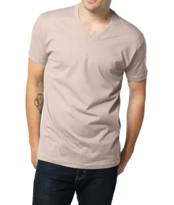 Discount Nayked Apparel Men'S Ridiculously Soft Short Sleeve V-Neck 100% Cotton Shirt | Discontinued Colors