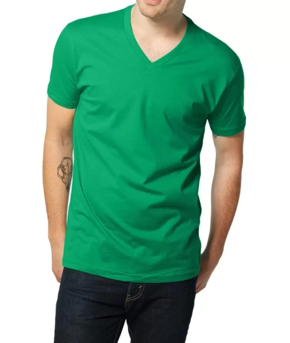 Discount Nayked Apparel Men'S Ridiculously Soft Short Sleeve V-Neck 100% Cotton Shirt | Discontinued Colors