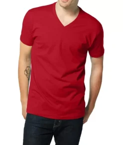 Discount Nayked Apparel Men'S Ridiculously Soft Short Sleeve V-Neck 100% Cotton Shirt | Discontinued Colors