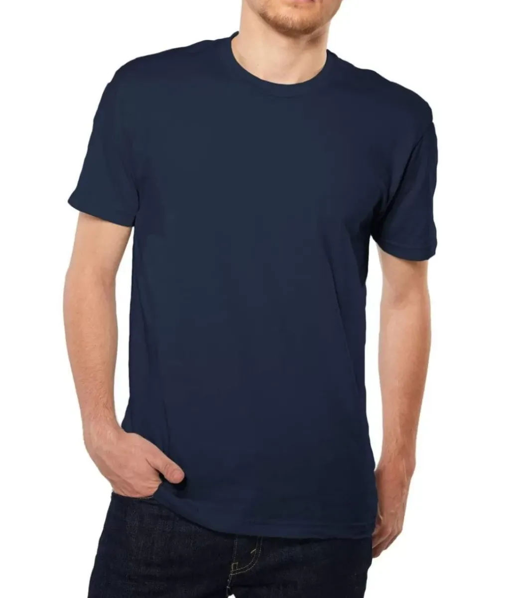 New Nayked Apparel Men'S Ridiculously Soft Short Sleeve Crew Neck 100% Cotton T-Shirt | Classic