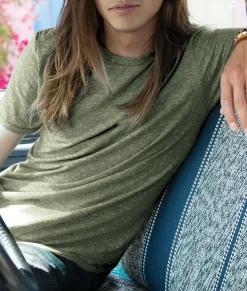 Fashion Nayked Apparel Men'S Ridiculously Soft Snow Heather Crew Neck T-Shirt