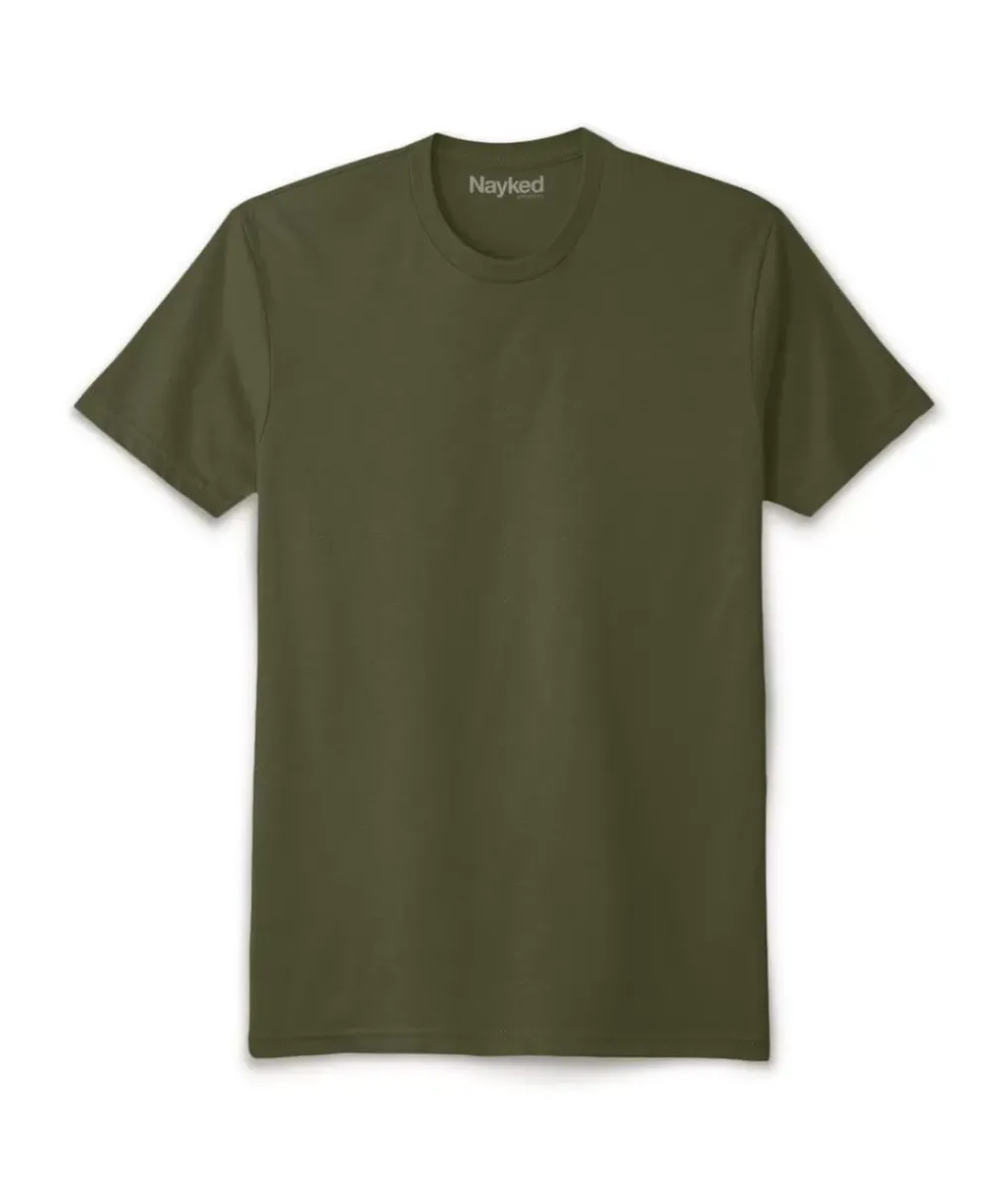Online Nayked Apparel Men'S Ridiculously Soft Sueded Crew T-Shirt | New Arrival Colors