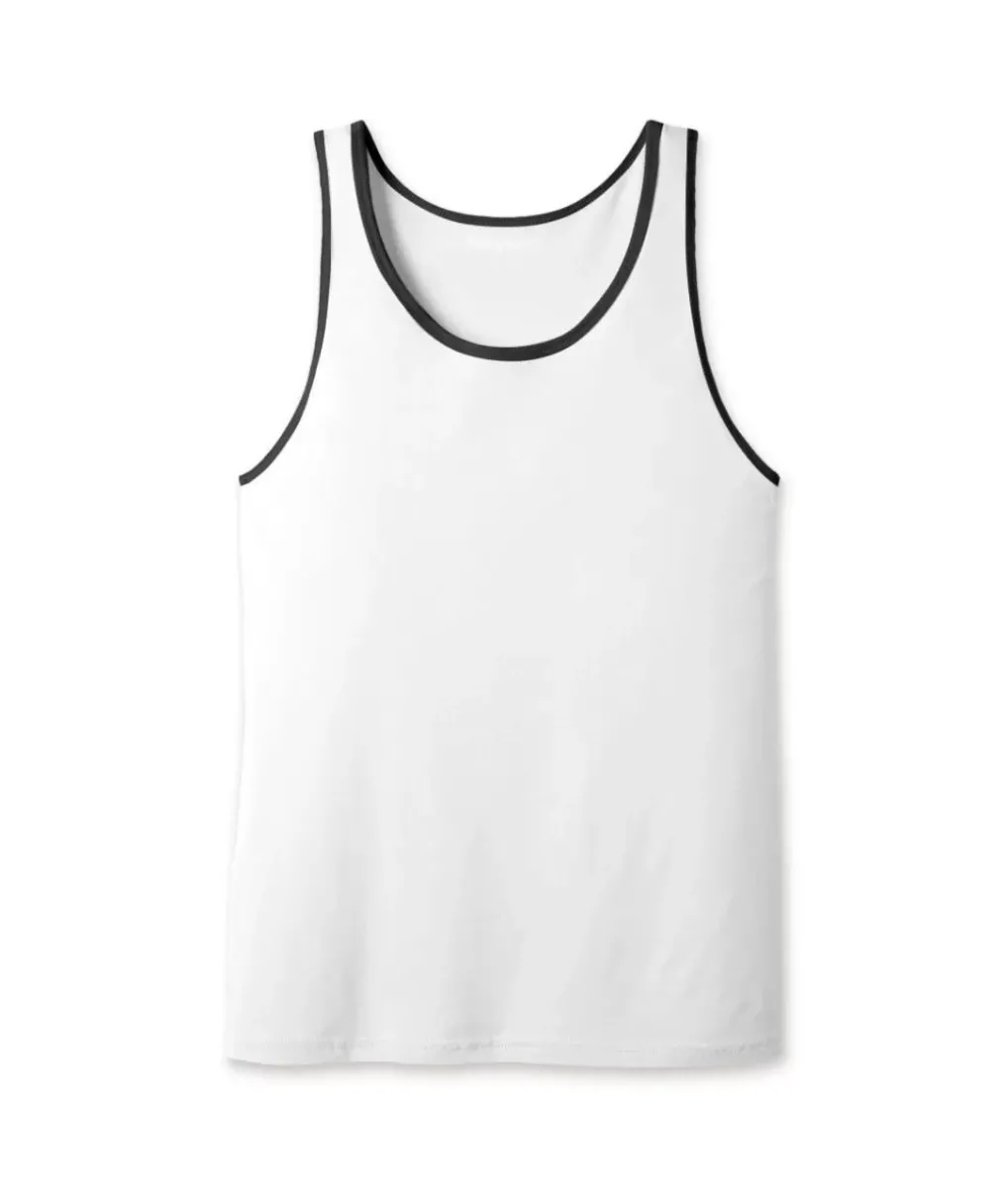 Clearance Nayked Apparel Men'S Ridiculously Soft Two-Tone Lightweight Tank Top