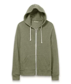 New Nayked Apparel Men'S Ridiculously Soft Vintage Recycled Fleece Full-Zip Hoodie