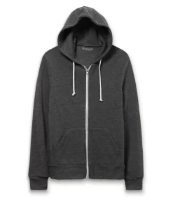 Hot Nayked Apparel Men'S Ridiculously Soft Vintage Recycled Fleece Full-Zip Hoodie