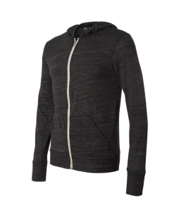 Best Nayked Apparel Men'S Ridiculously Soft Vintage Recycled Full-Zip Hooded T-Shirt