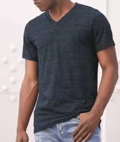 Hot Nayked Apparel Men'S Short Sleeve Slub Jersey V-Neck T-Shirt