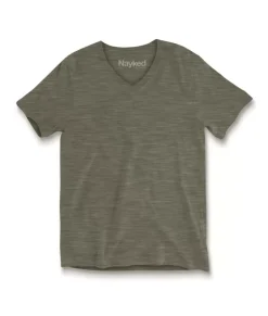 Hot Nayked Apparel Men'S Short Sleeve Slub Jersey V-Neck T-Shirt