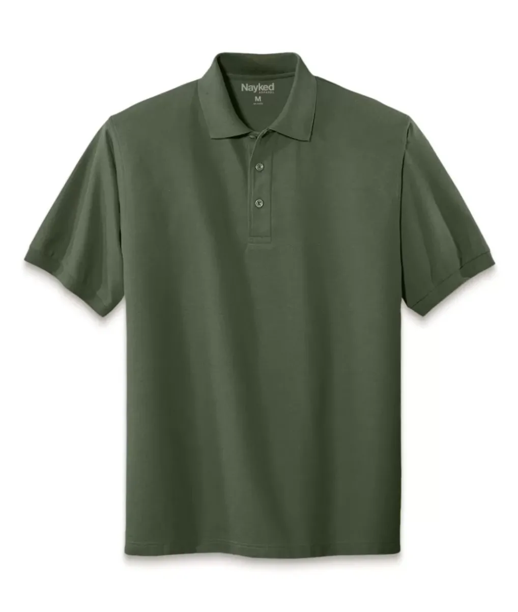 Hot Nayked Apparel Men'S Soft Big Pique Polo Shirt