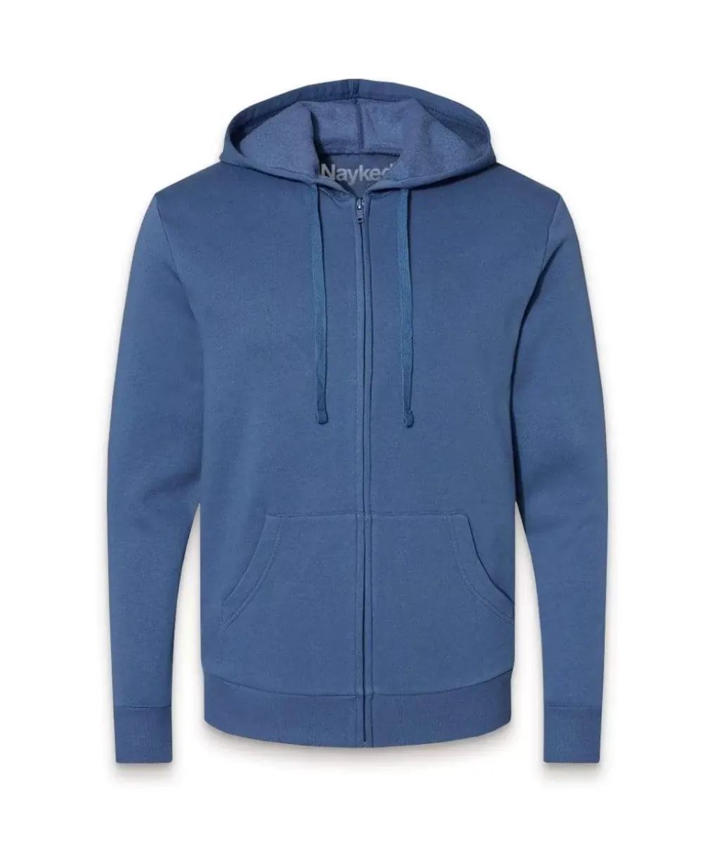 Sale Nayked Apparel Men'S Soft Eco Friendly Full Zip Hoodie