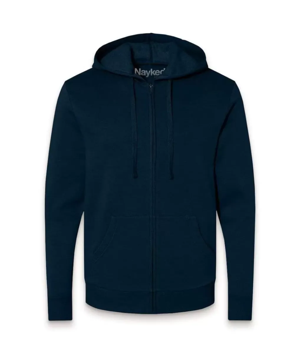 Sale Nayked Apparel Men'S Soft Eco Friendly Full Zip Hoodie
