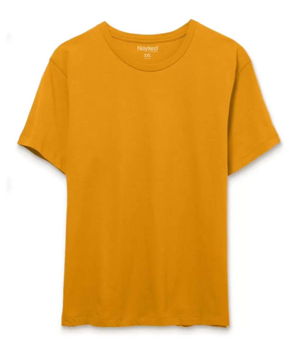 Online Nayked Apparel Men'S Soft Garment Washed Big 100% Cotton Short Sleeve T-Shirt