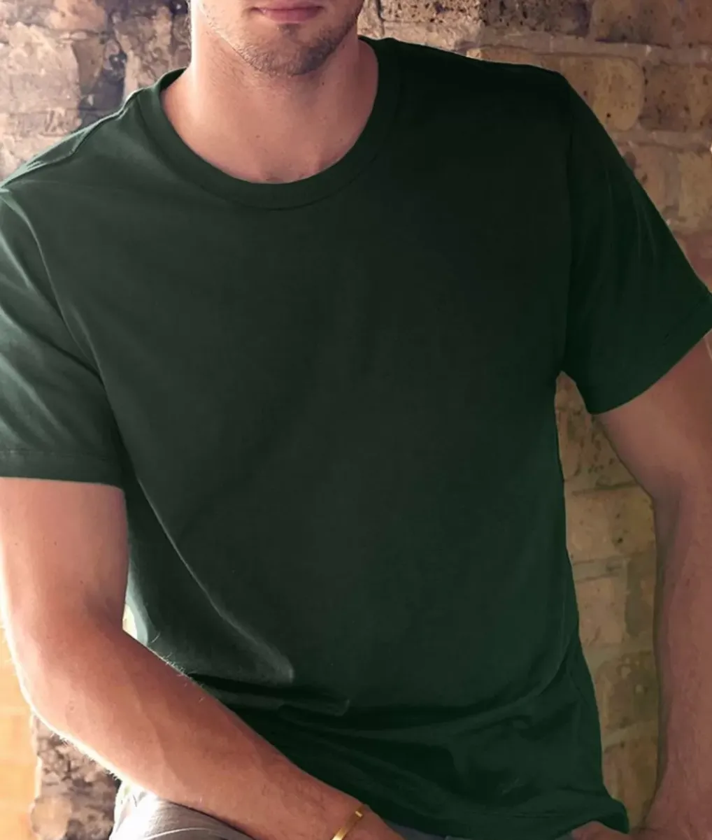 Discount Nayked Apparel Men'S Soft Garment Washed 100% Cotton Short Sleeve T-Shirt