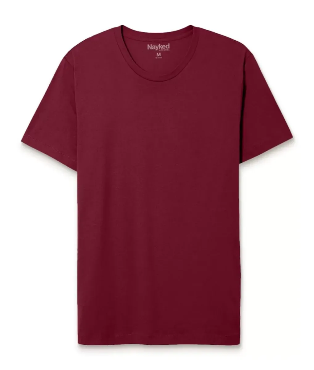 Discount Nayked Apparel Men'S Soft Garment Washed 100% Cotton Short Sleeve T-Shirt