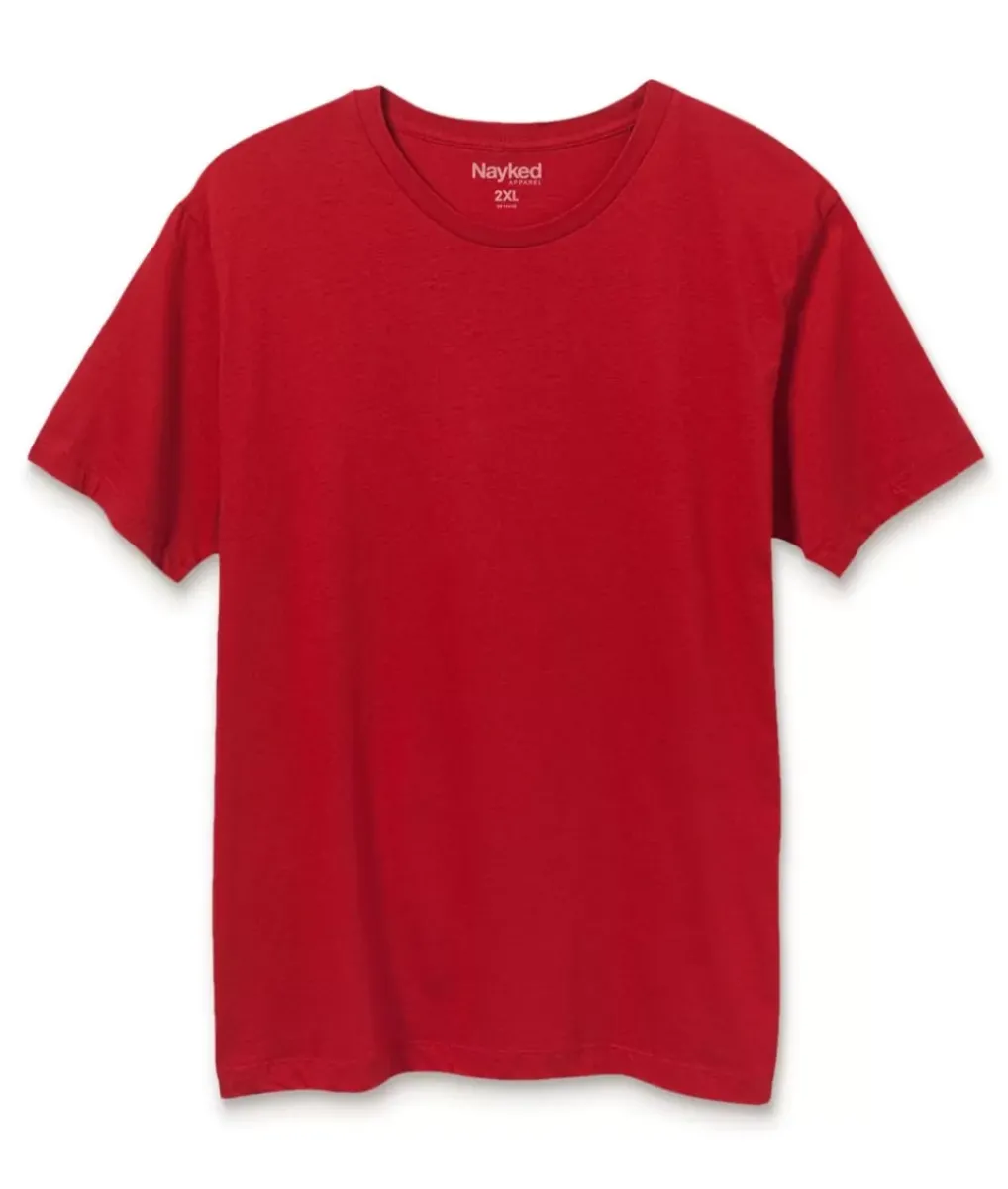 Discount Nayked Apparel Men'S Soft Garment Washed Big 100% Cotton Short Sleeve T-Shirt