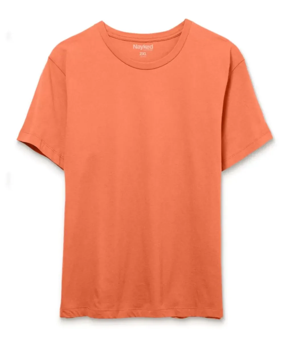 Discount Nayked Apparel Men'S Soft Garment Washed Big 100% Cotton Short Sleeve T-Shirt