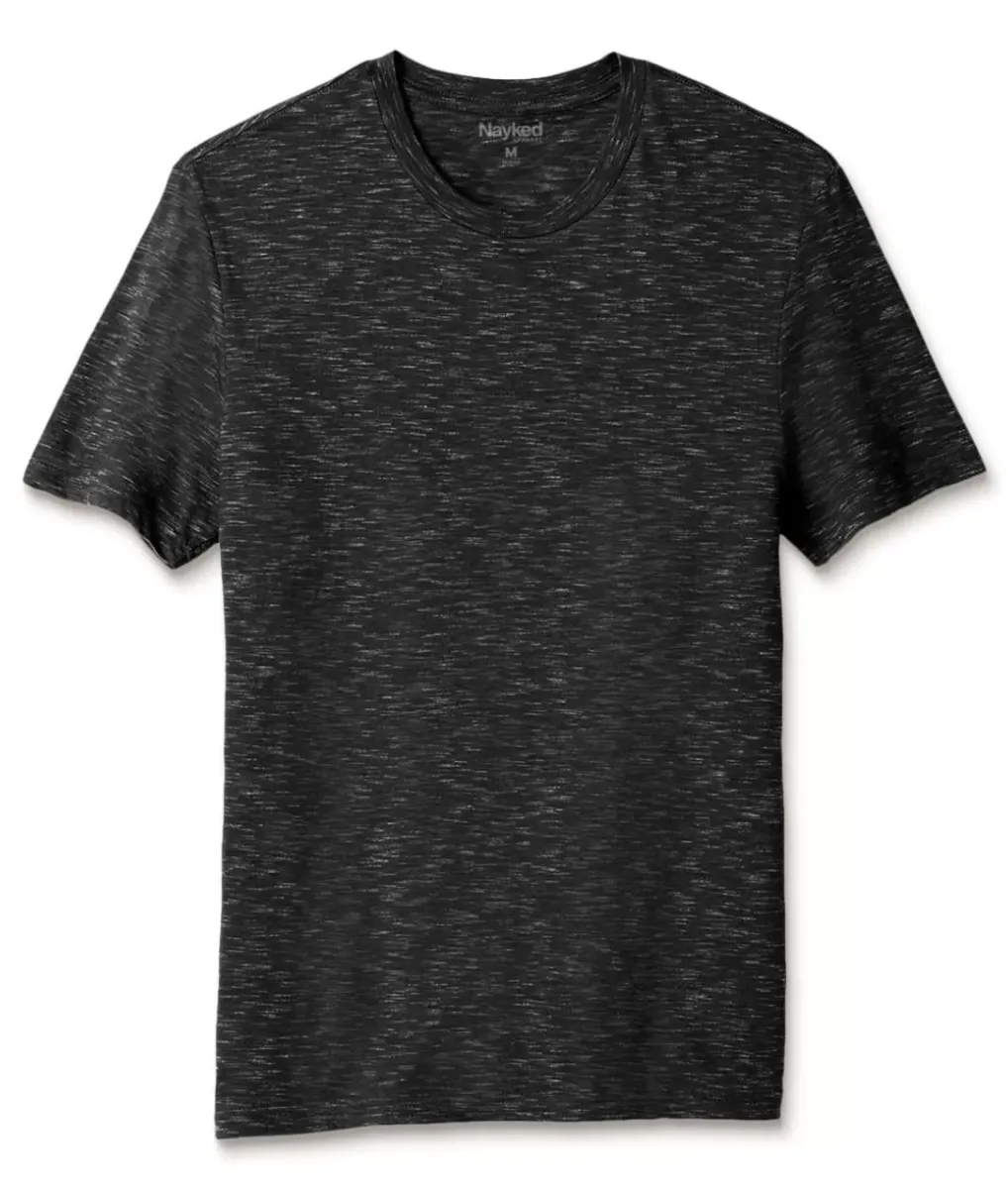 Discount Nayked Apparel Men'S Soft Lightweight Marled Crew Neck T-Shirt