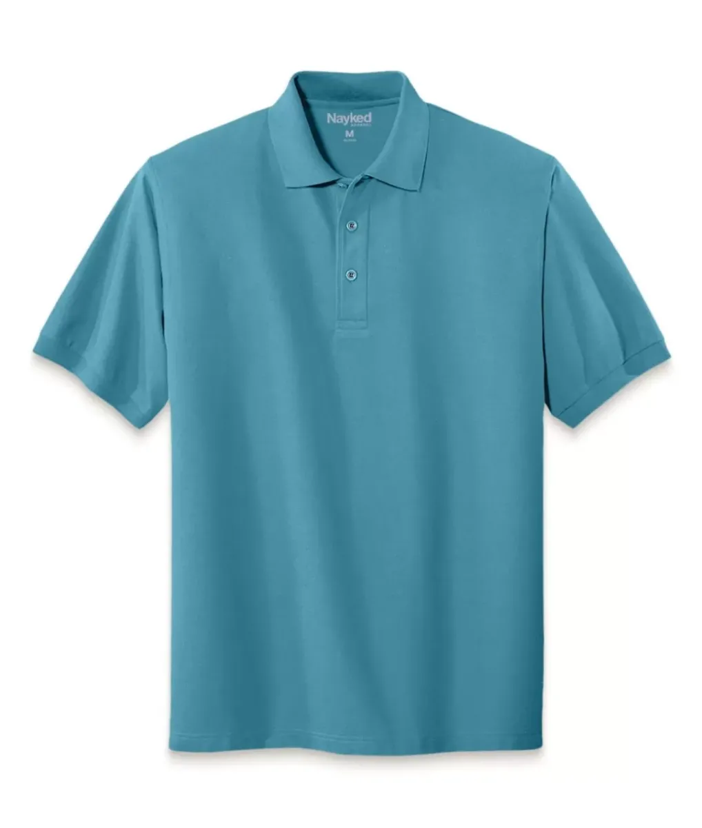 New Nayked Apparel Men'S Soft Pique Polo Shirt