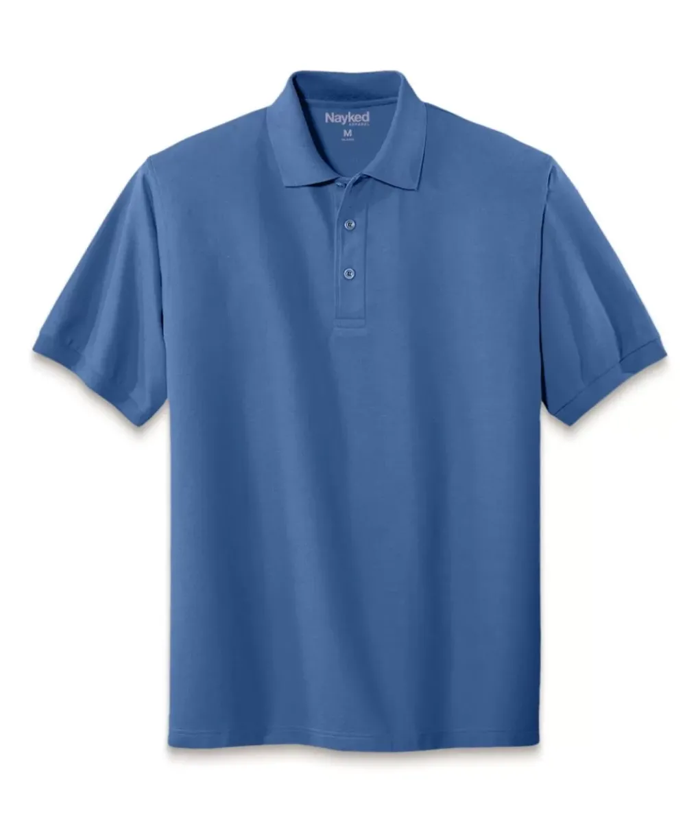 New Nayked Apparel Men'S Soft Pique Polo Shirt
