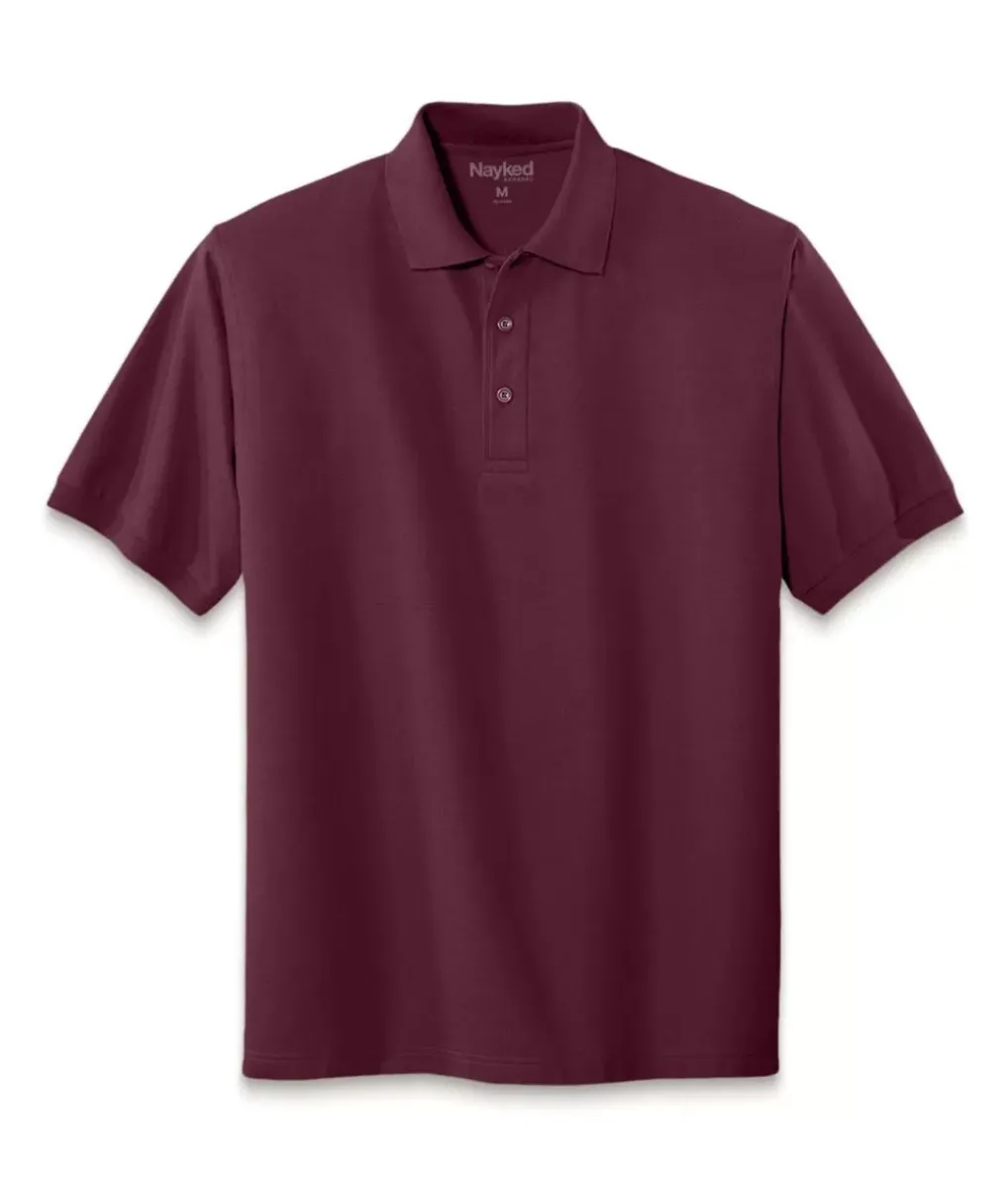 New Nayked Apparel Men'S Soft Pique Polo Shirt