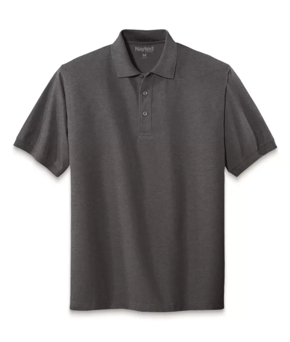 New Nayked Apparel Men'S Soft Pique Polo Shirt