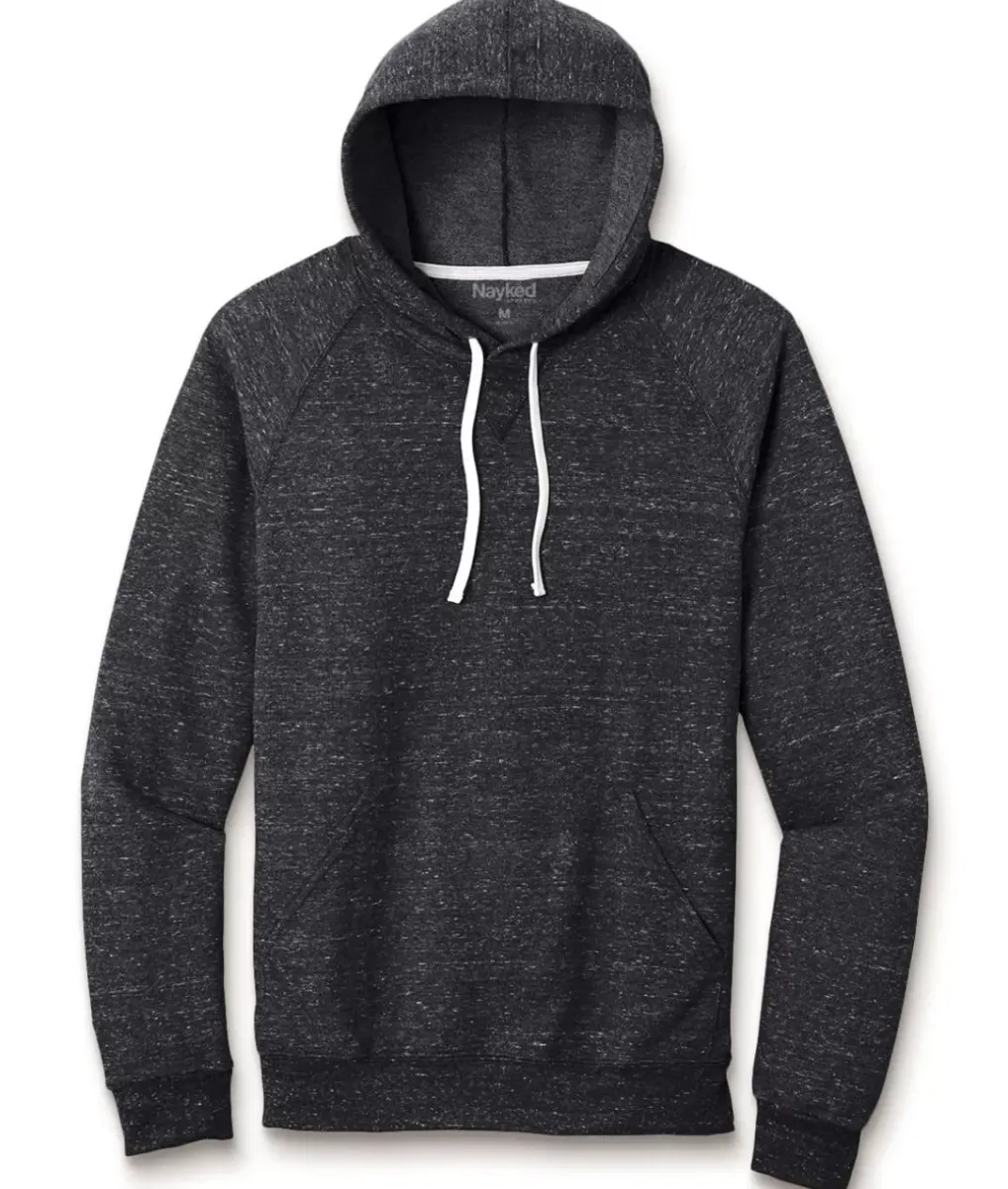 New Nayked Apparel Men'S Soft Snow Heather French Terry Hoodie
