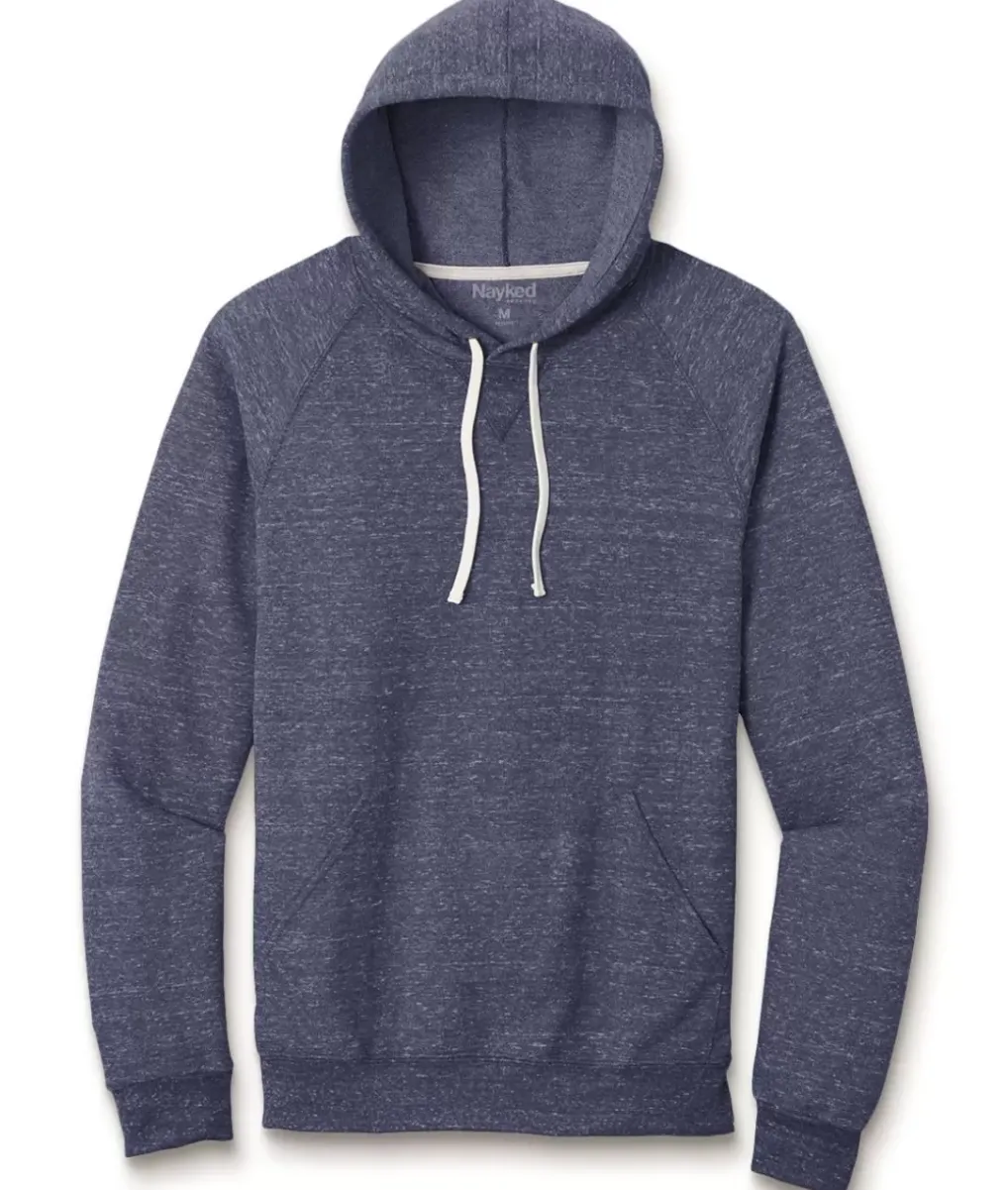 New Nayked Apparel Men'S Soft Snow Heather French Terry Hoodie