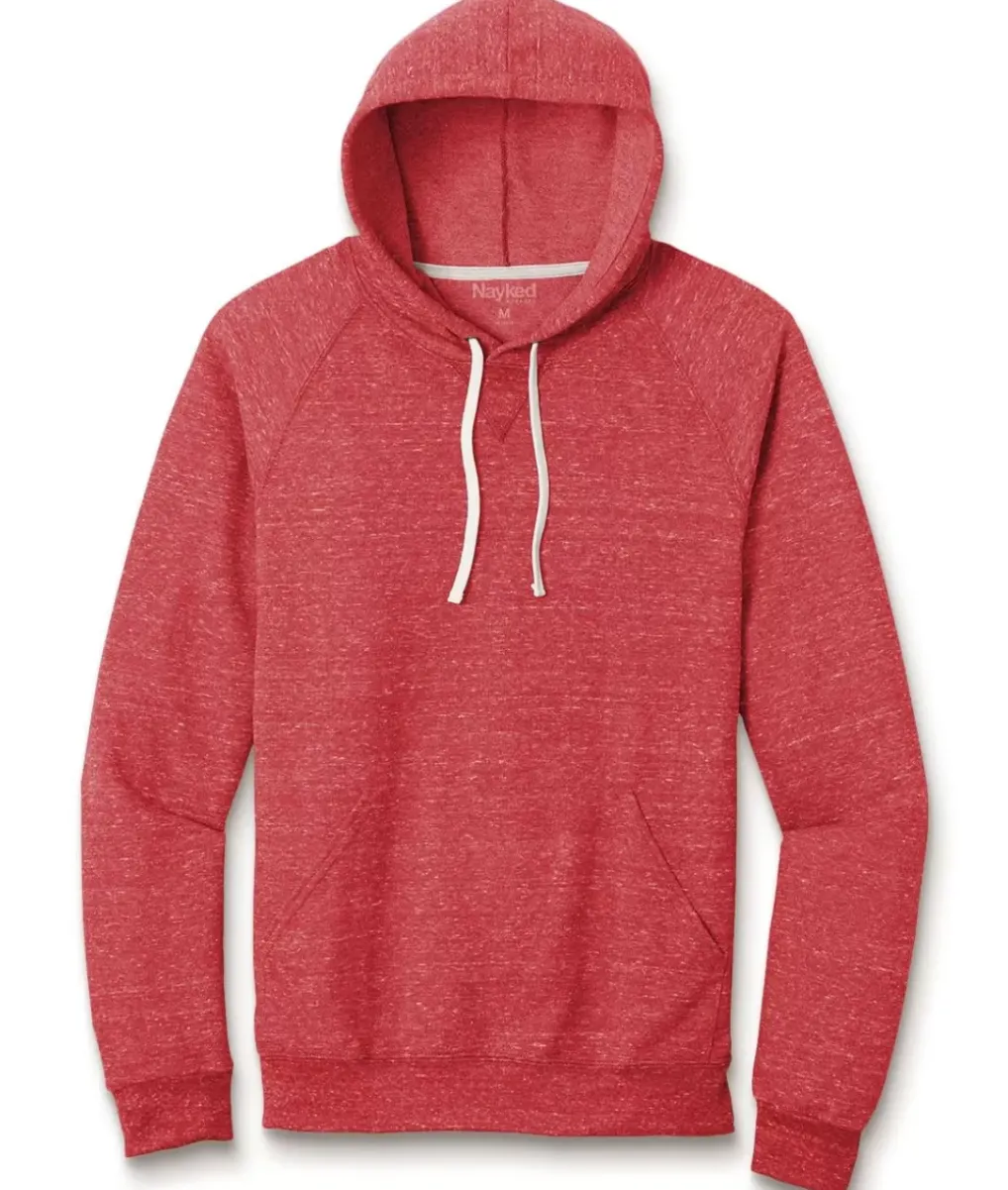 New Nayked Apparel Men'S Soft Snow Heather French Terry Hoodie