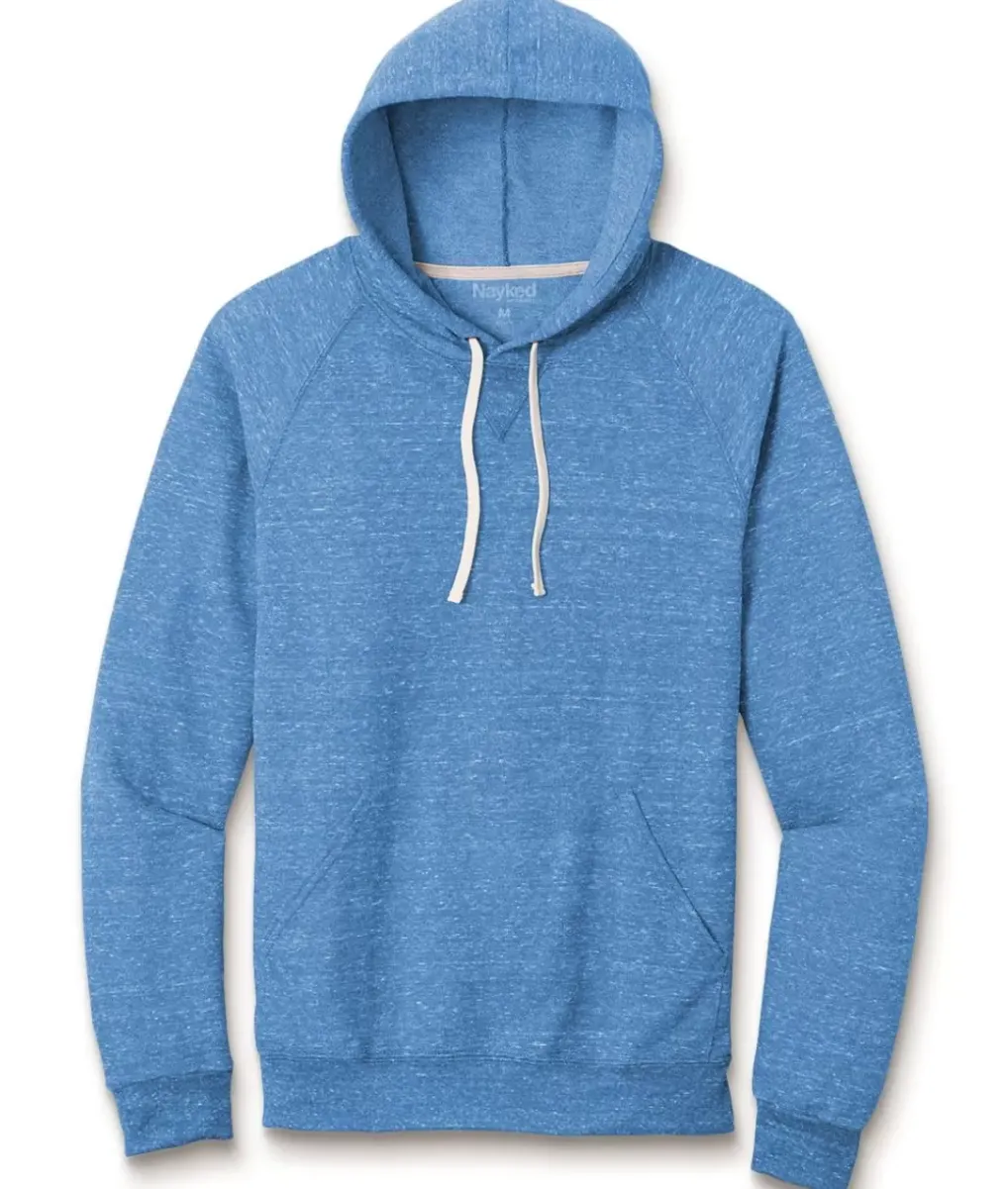 New Nayked Apparel Men'S Soft Snow Heather French Terry Hoodie