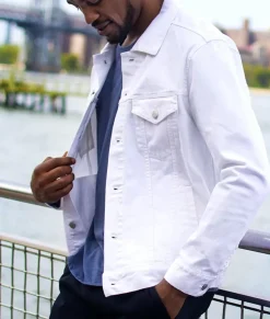 New Nayked Apparel Men'S Soft Vintage Denim Jacket