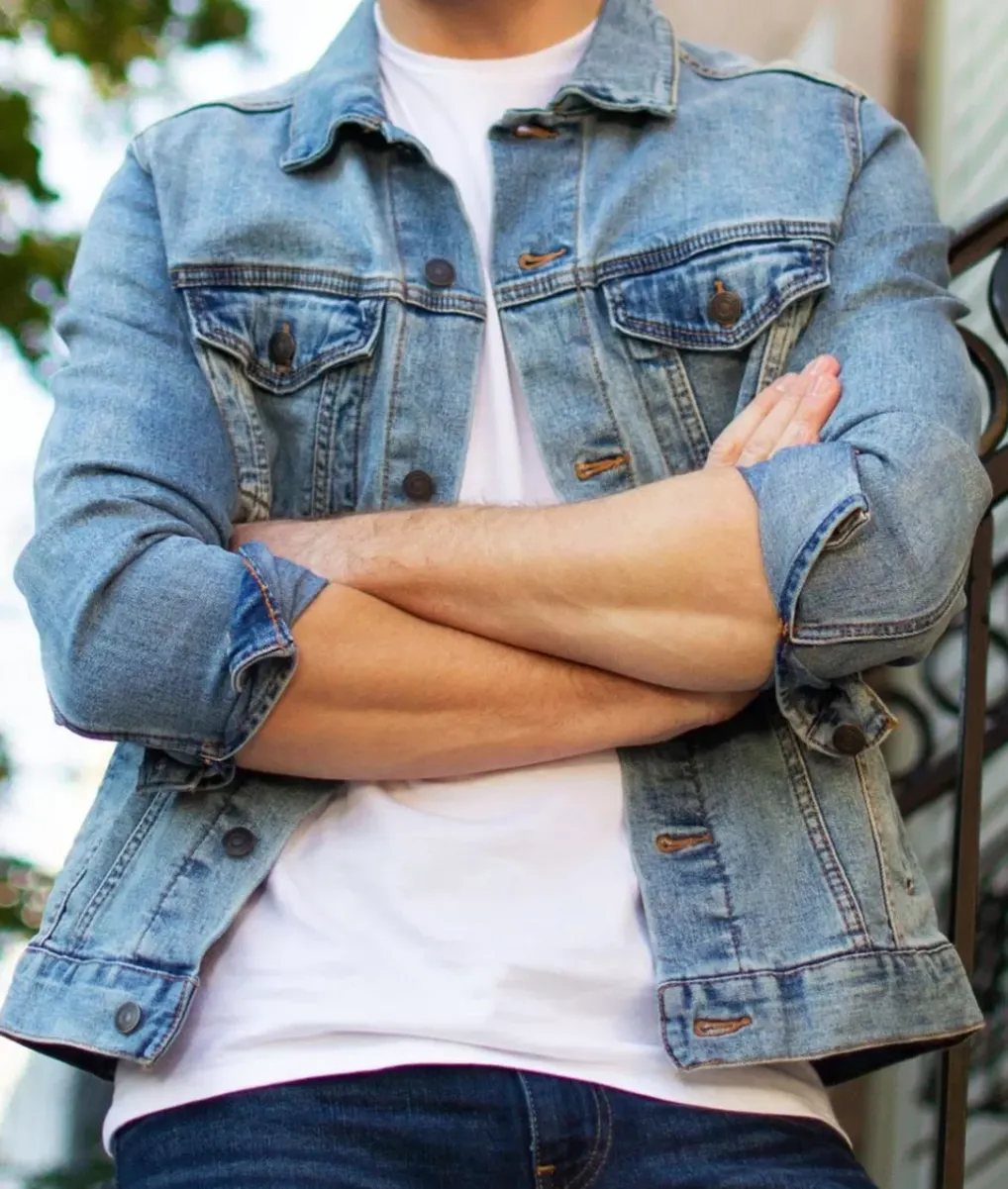 Online Nayked Apparel Men'S Soft Vintage Denim Jacket